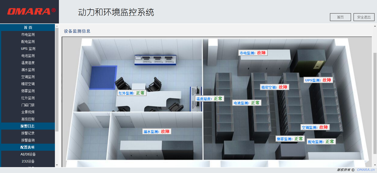 機(jī)房智能巡檢安全管理系統(tǒng)的展示截圖